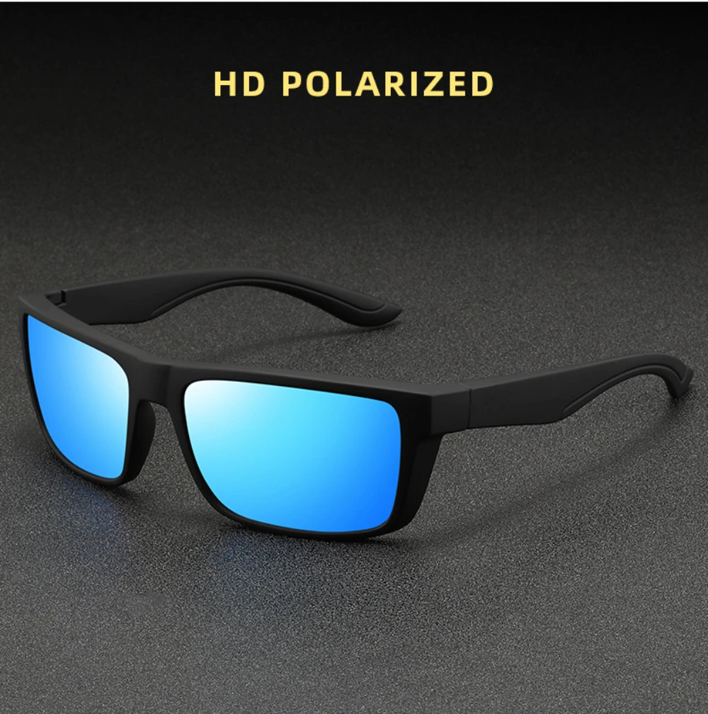 Classic Men HD Polarized Sunglasses Fishing Cycling Hiking Sports Sun Glasses Square Frame Driving Shades Driver Goggles UV400