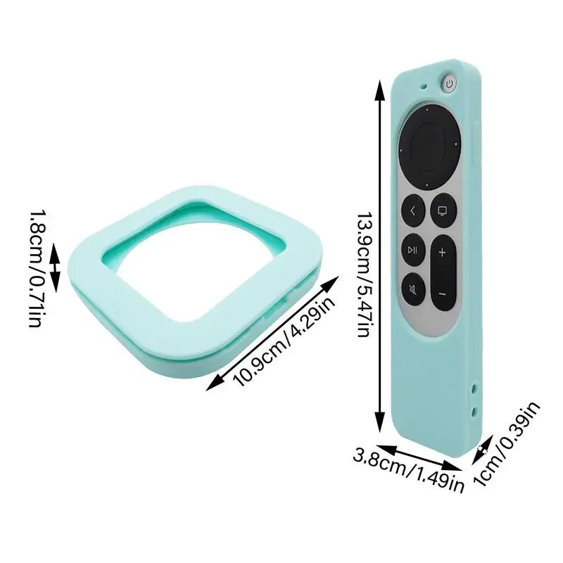 Protective Covers for 2022 AppleTV Remote Control Shockproof Anti-Slip Silicone TV Box Case for 2022 AppleTV 4K Box Cover