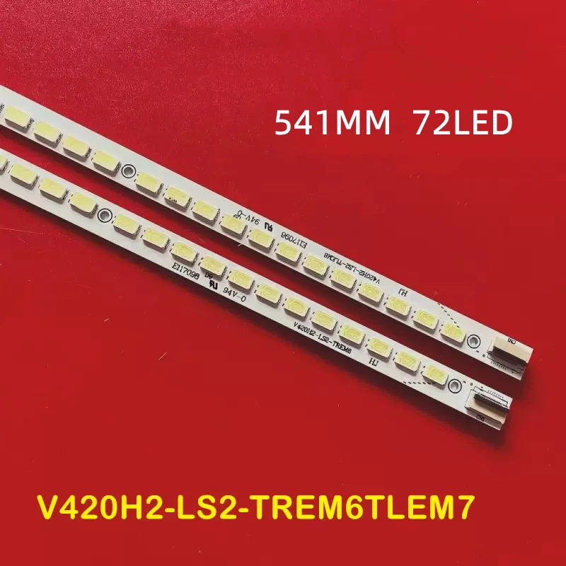 

FOR 2piece/lot FOR skyworth 42E65SG LCD TV LED Back light V420H2-LS2-TLEM6 V420H2-LS2-TREM6 Article lamp 1piece=72LED 540MM L+R