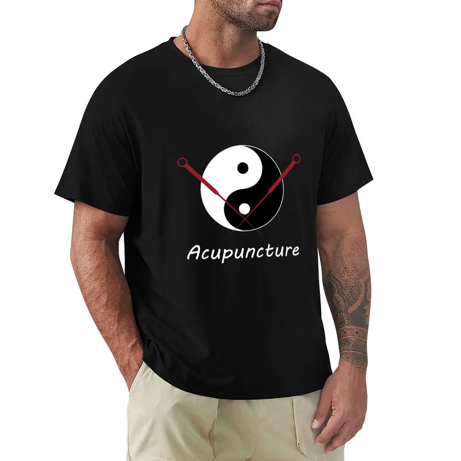 Acupuncture Yin Yang. Perfect acupuncture gift for those that love acupuncture! T-Shirt printed t shirts for man T-Shirt