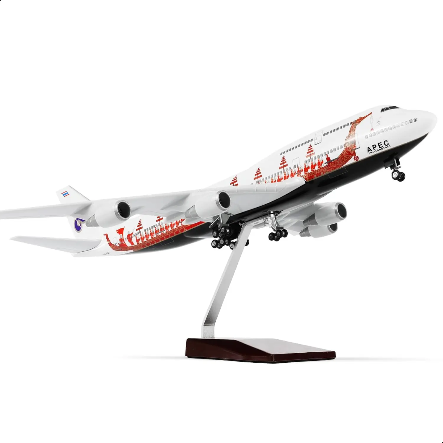 

1:150 Model Airplane Thai Airways Dragon Boat B747 adults fun Die-cast Resin Aircraft Model Suitable for Children toys Gift