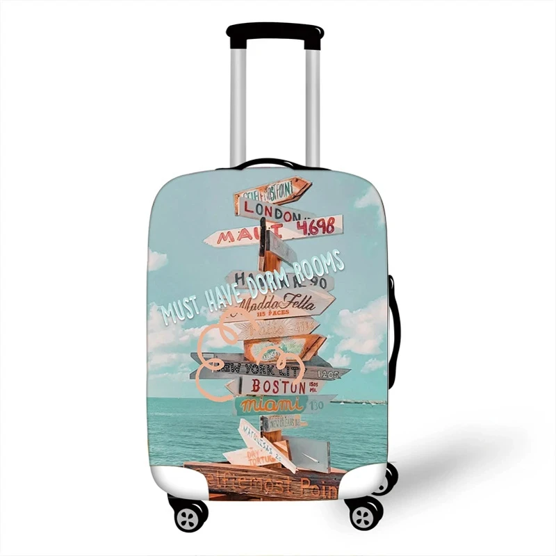 Landscape Tree Luggage Cover Thicken Elastic Luggage Covers Suitable 18 To 32 Inch Suitcase Case Dust Cover Travel Accessories