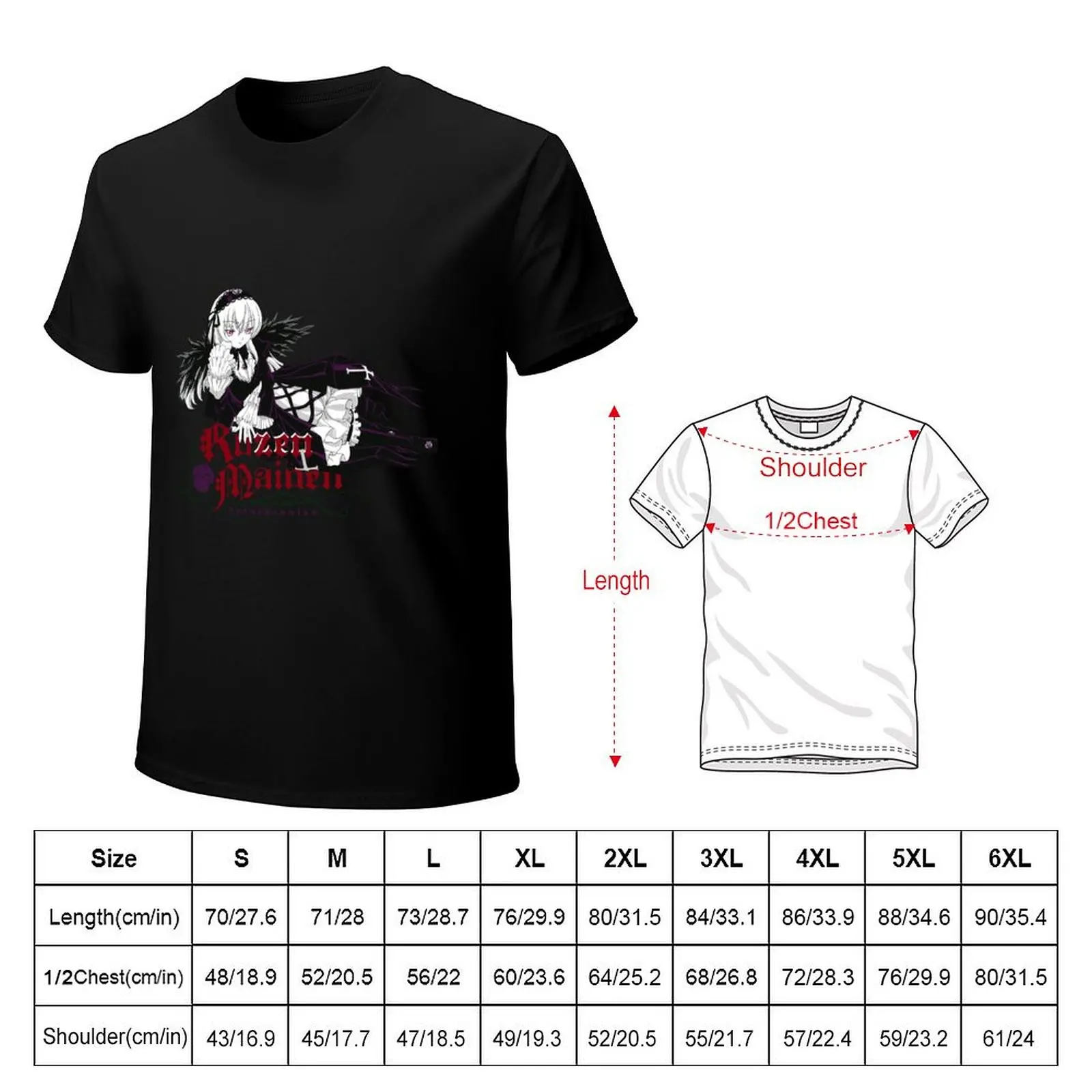 Suiguintou - Rozen Maiden T-Shirt Daily Work Short Sleeve Top