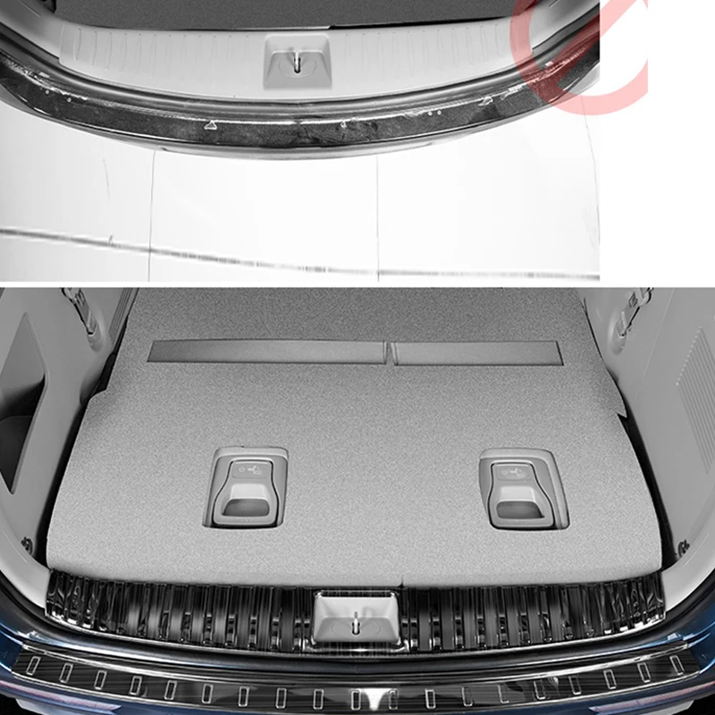 For Kia Carnival Sedona KA4 2021 2022 2023 Rear guard plate Car trunk protective panel threshold strip Decorative strips