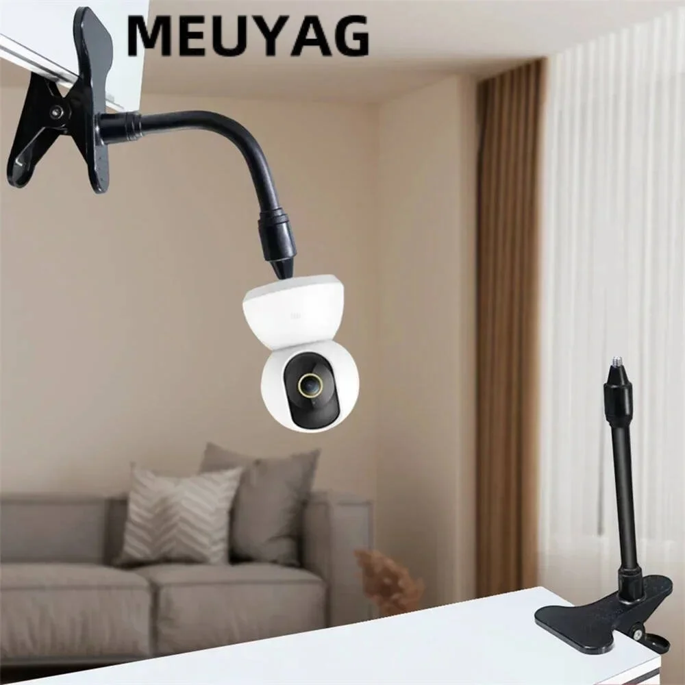 Protable Flexible Camera Clamp Mount Baby Monitor Camera Holder Stand Webcam Monitor Punch-free Bendable Bracket Base With Clip