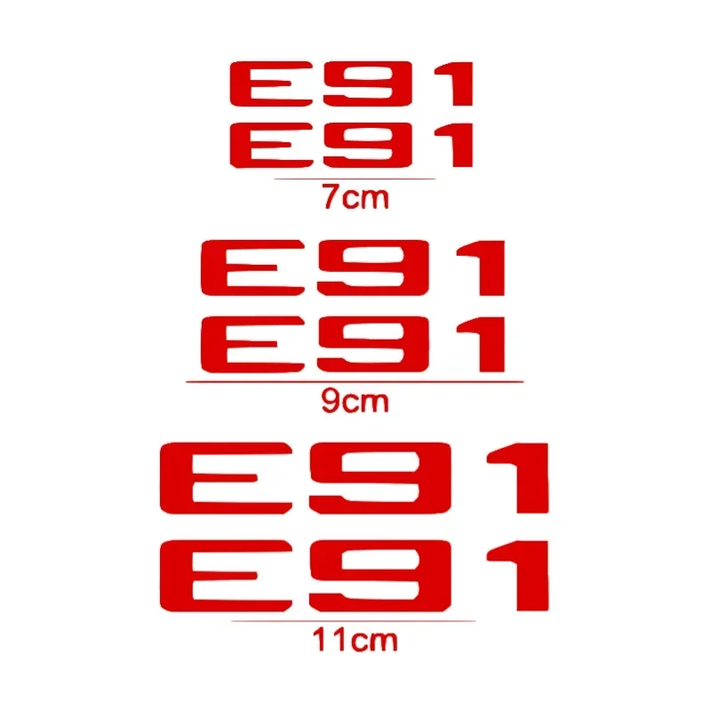 Car Styling for BMW E91 Logo E Class Glue Emblem 6Pcs/set PET Vinyl Film Decals Car Brake Caliper Sticker Decoration