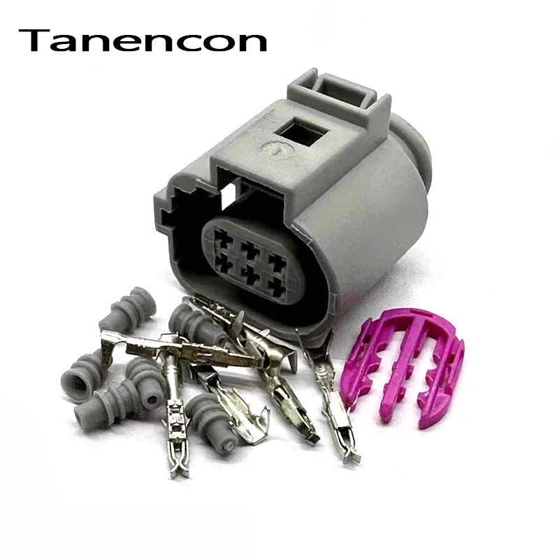 

1 Set 6 Pin Female EGR Valve Connector Plug Waterproof Wire Harness For Audi VW 42121200