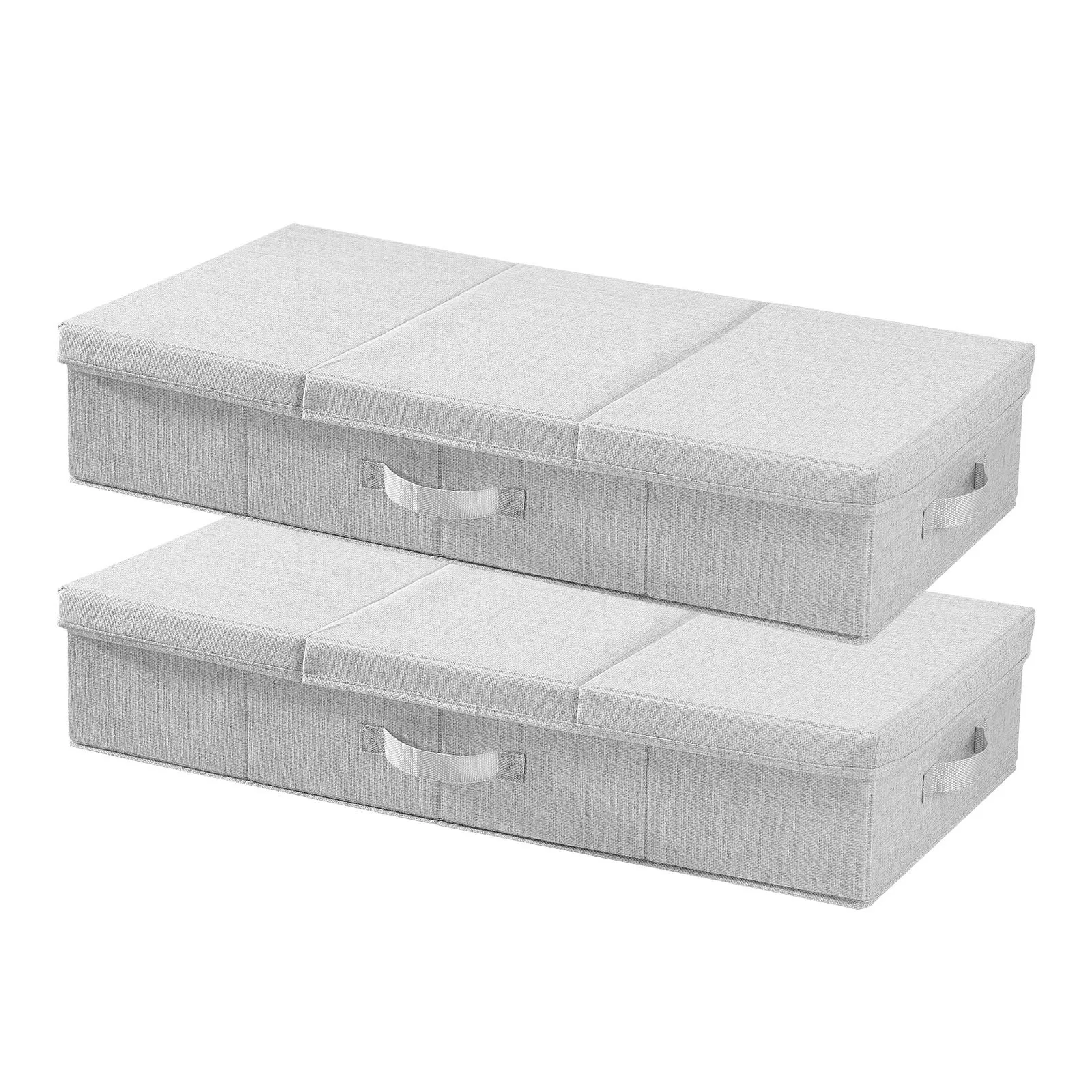 

Foldable Under Bed Storage Box 48L Large Capacity Household Organizer Set of 2 Space Saving Closet Bin Bedroom Drawer