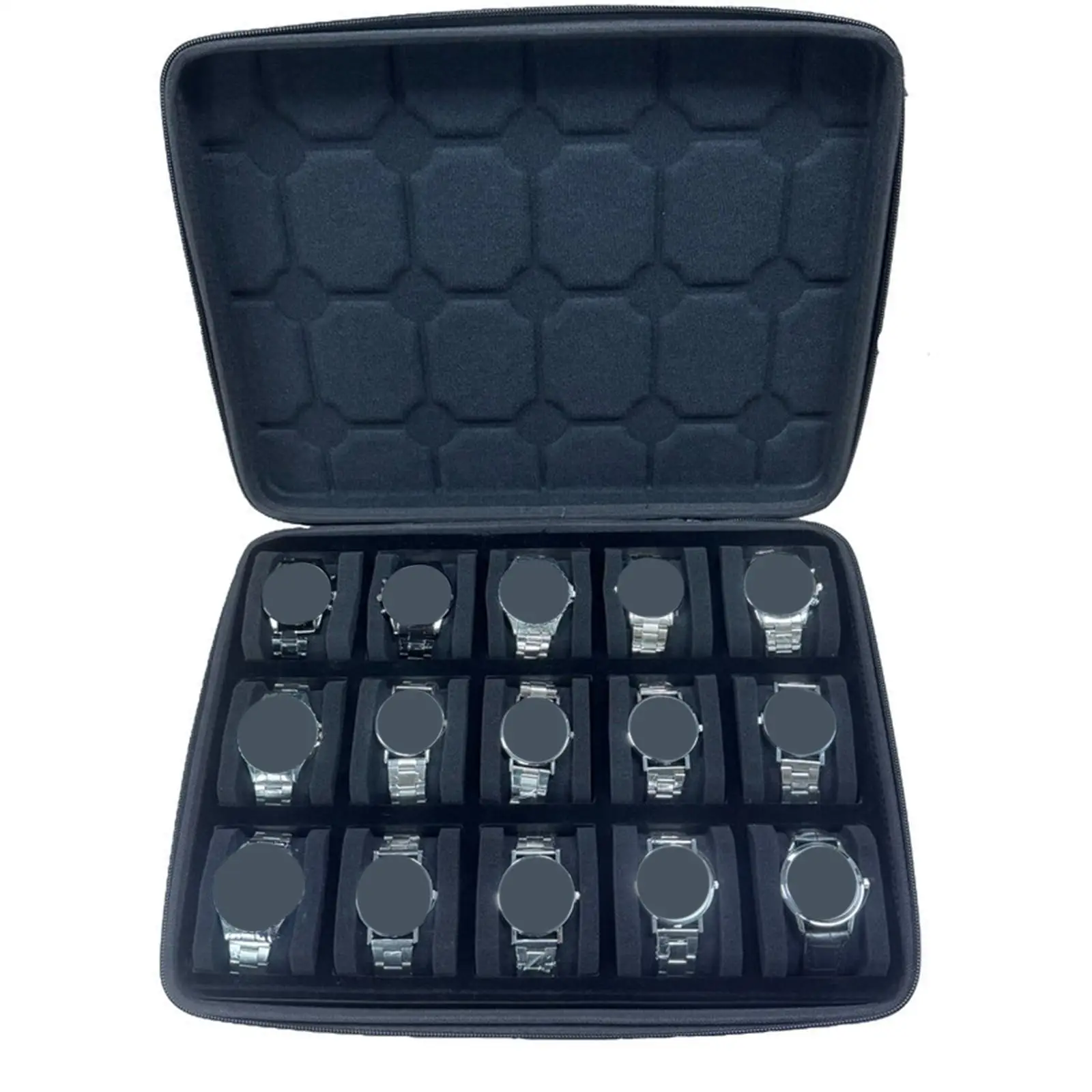Men Watch Box Organizer Suitcase Case Collection Versatile Watch Box Storage Display All Collectors Breathable