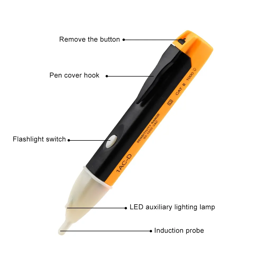 Voltage Indicator 90 1000V Pen Voltage Tester AC Current Tester LED Voltage Detector Sensor Tester Pen Electrician Tool