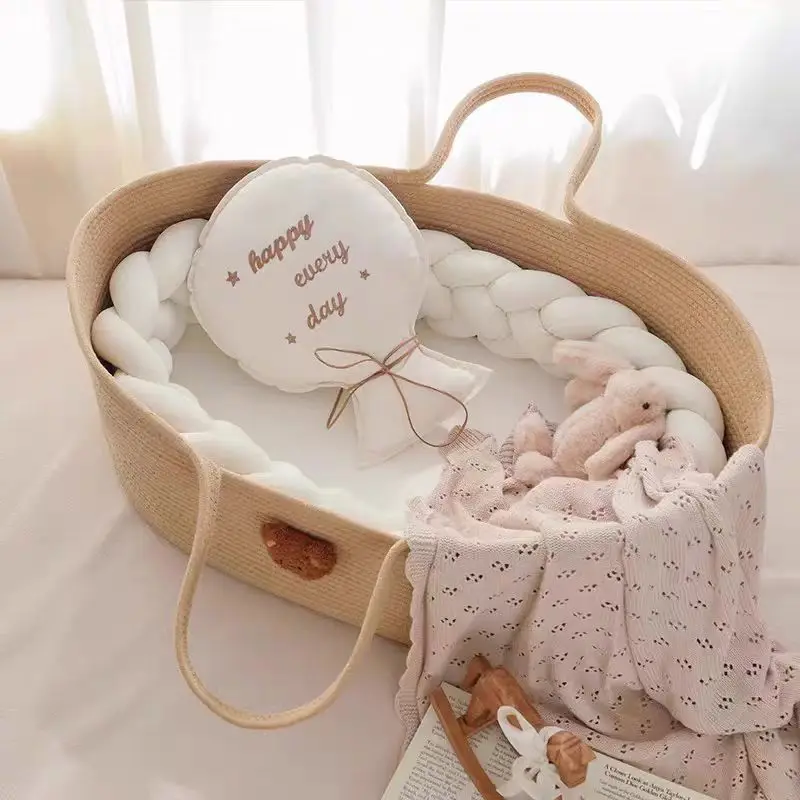 

Портативная детская корзина для переноски, ручная переноска для новорожденных, безопасная спальная люлька для путешествий, легкий, удобный дизайн, стиль