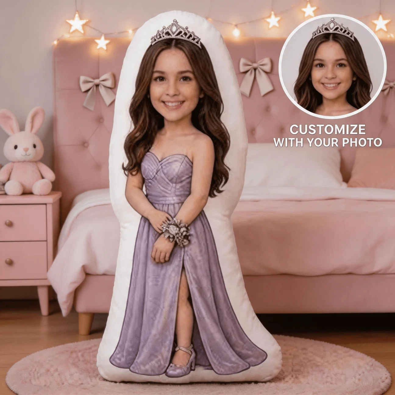 Customized Personalized Photo Shaped Pillows, Princess Style Double-sided Printed Decorative Pads, Sofa and Bedroom Decorative P
