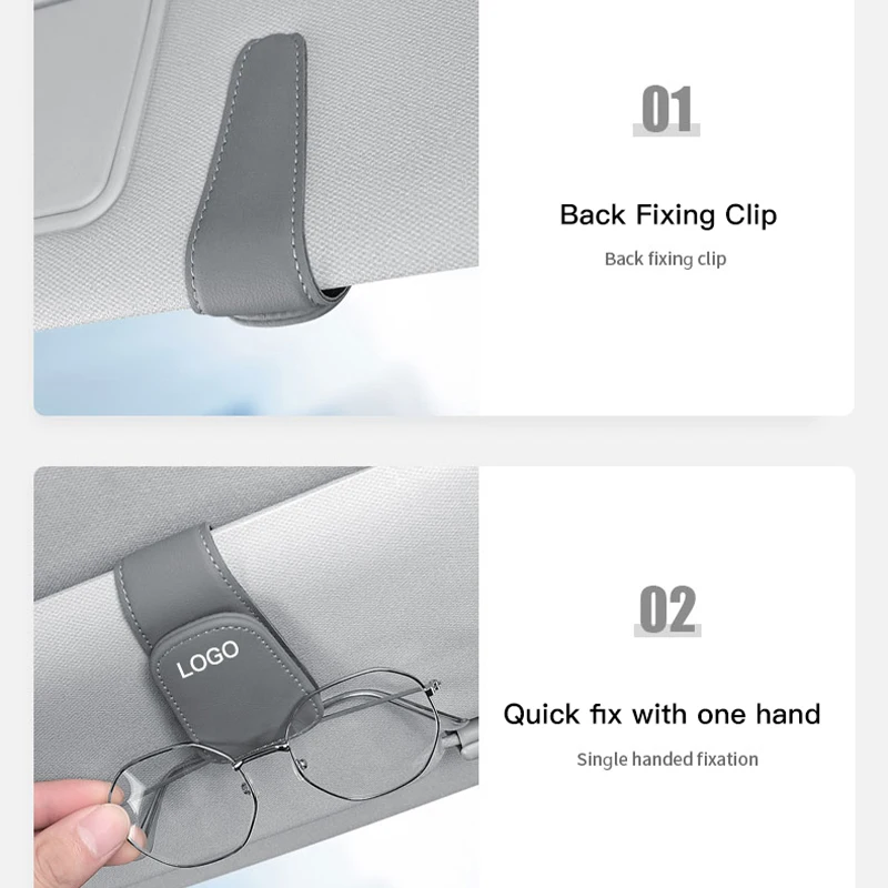 Car Glasses Clip Sun Visor Storage Clamp Ticket Card Accessories For Skoda Fabia Yeti Rapid Kodiaq Mk3 A4 A6 A7 Kamiq Karoq Vrs