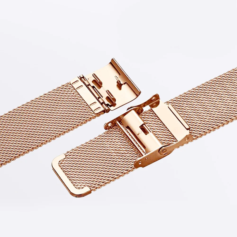Precise and Symmetrical Buckle and Firm and Stable Fitting Our Milanese Loop Smart Watch Band In Ten Different Sizes