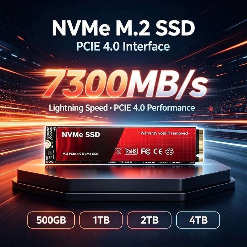 2026 HSFG M.2 NVMe PCIe Gen4 Solid State Drive 500GB 1TB 2TB 4TB Fast Internal SSD for Gaming Notebook PC Office Storage Upgrade