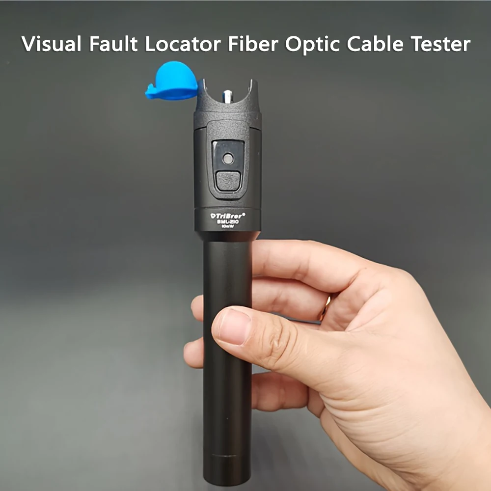 Visual Fault Locator Fiber Optic Cable Tester 10mw Red Laser Light pen(with fiber optic patch cord flang )