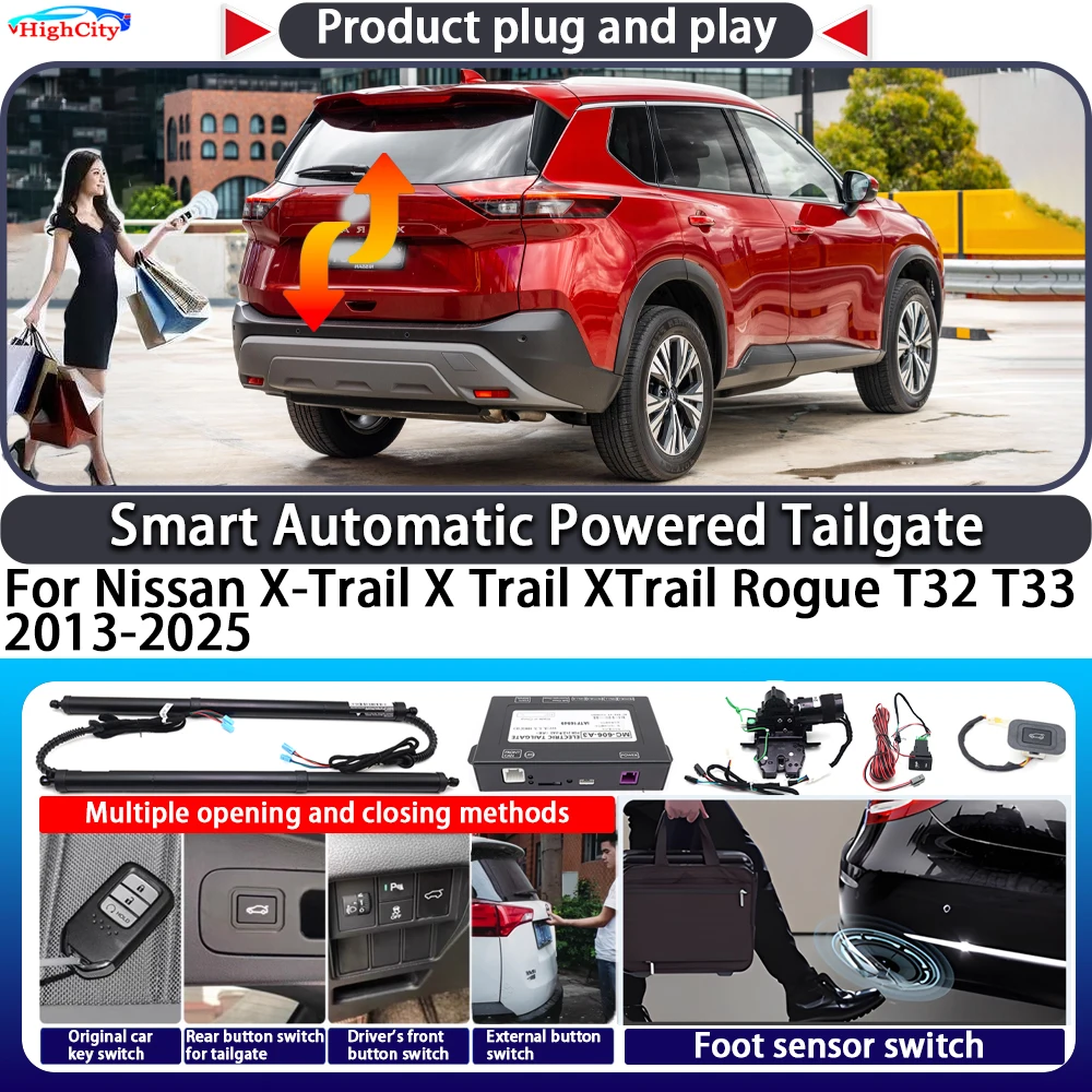 For Nissan X-Trail X Trail XTrail Rogue T32 T33 2013-2025 Smart Automatic Powered Tailgate Key Trunk Close Kit Power Tailgate