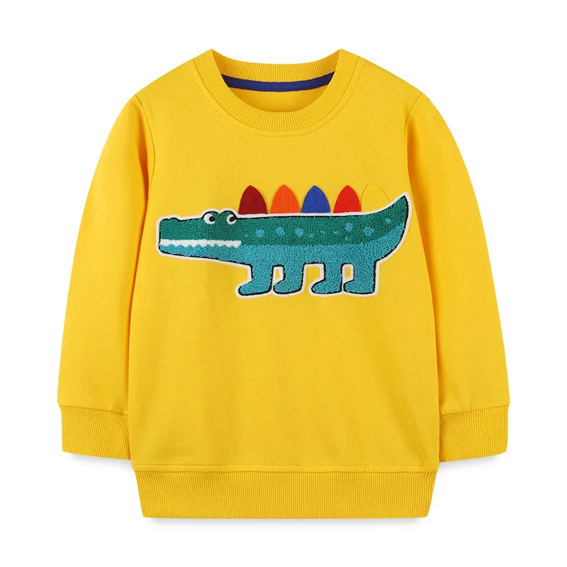 Little Maven 2025, Baby-Jungen-Sweatshirt, Frühling und Herbst, Baumwolle, Freizeitkleidung, modische Tops für Kinder, Tier-Krokodil-Kleidung