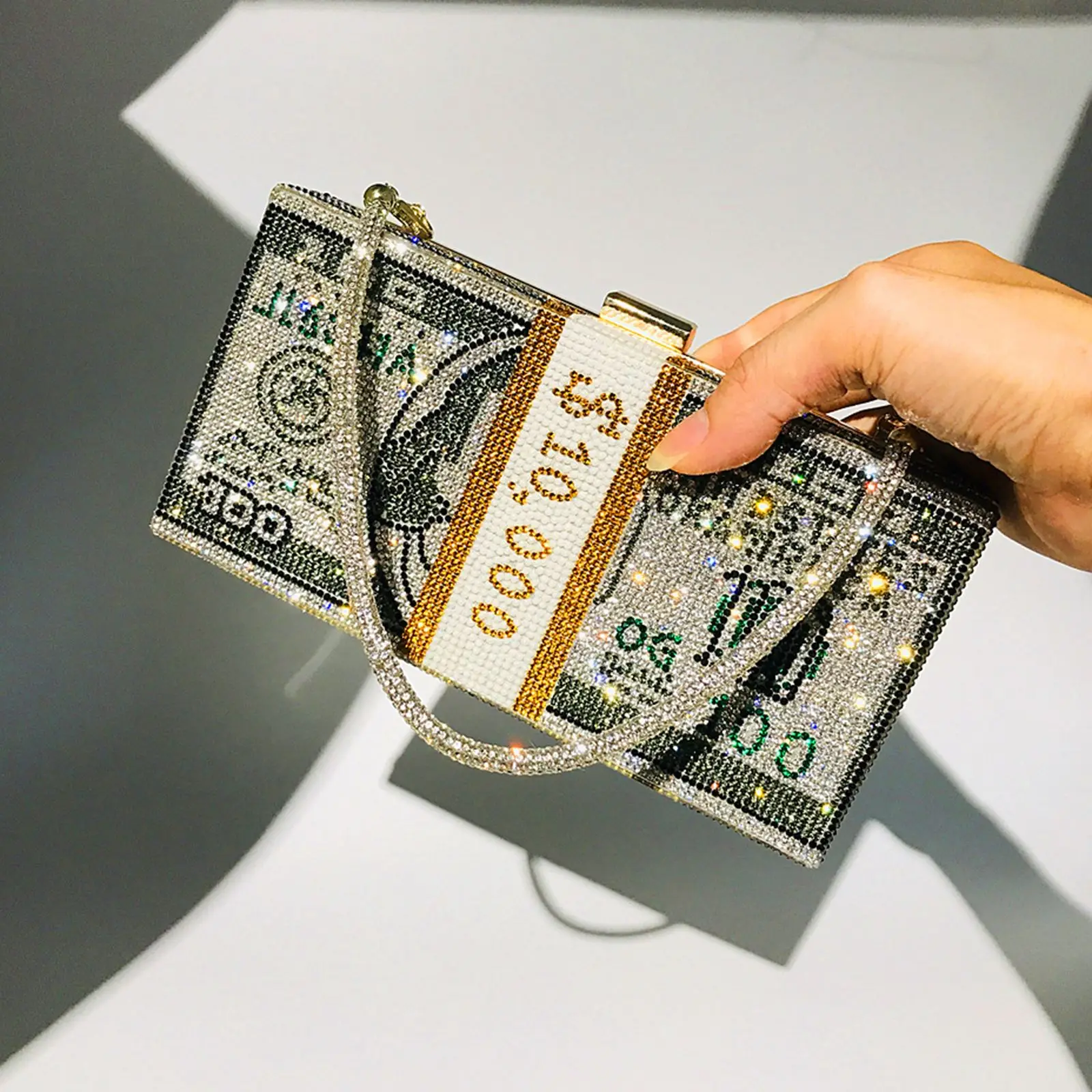 

Вечерняя сумка Par Dollar Ca, летняя крутая женская сумка на плечо со стразами, модный конверт, женская сумка