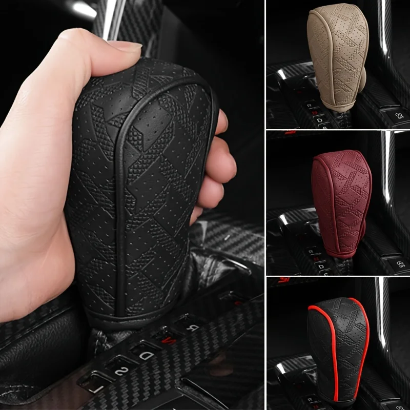 1pcs Fashion Car Gear Shift Protector Cover Artificial Leather for Interior Modification