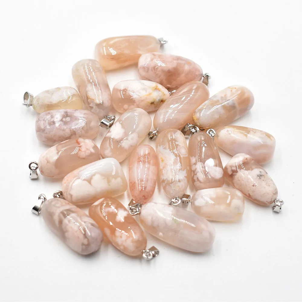 

Fashion natural Cherry blossom agates Healing Reiki irregular Raw Energy Chakra pendants 20pcs/lot wholesale free shipping