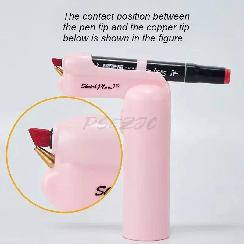 Portable Electric Marker Spray Painting Pen Pattern Coloring Rechargeable Use Convenient for Student Supplies