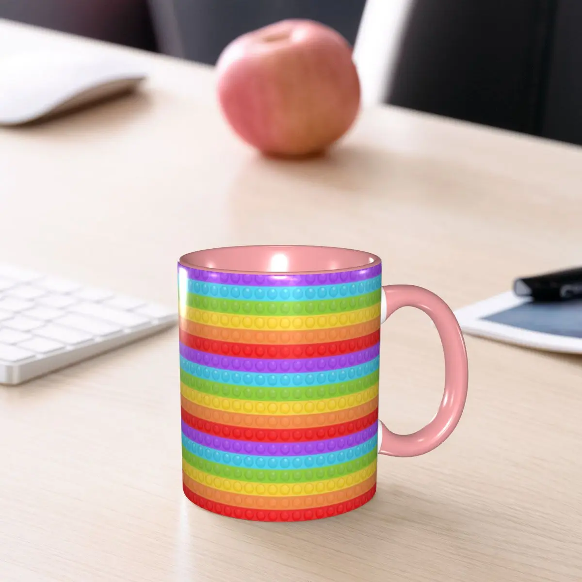 Premium Vector Pop It Seamless Pattern Mug Funny Ceramic Coffee Cups Tea Mugs Milk Cup Drinkware Gifts for Woman Man