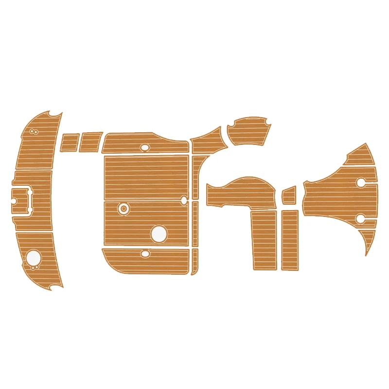 

Boat EVA Foam Faux Teak Deck Floor Mat for 2001-2009 Chaparral 350 Signature Pad SeaDek MarineMat Gatorstep Style Self Adhesive