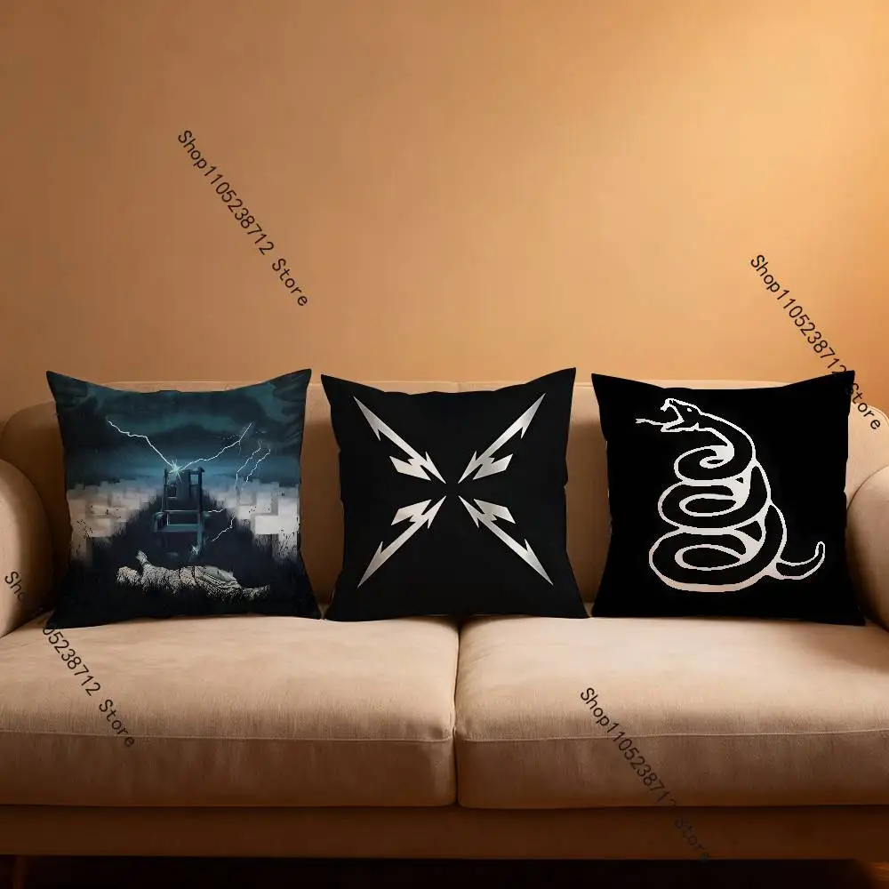 M-MetallicaS R-Ride the Lightning Pillow Case Plush Pillow Cases Home Decoration Pillow Cover for Sofa Bed Chair Living Room