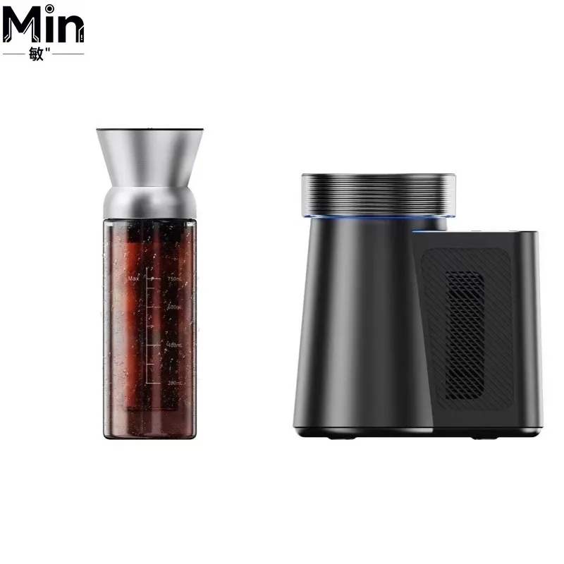 Automatic Intelligent Integrated Cold Brew Espresso Coffee Machine with Steam Milk Frother Semiconductor Refrigeration for Home