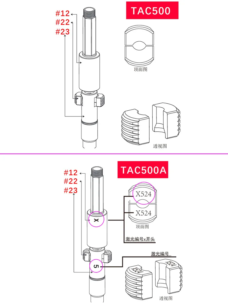 電気リベットガンリベーター、タク500、タケ、sk1006用のスペアパーツ