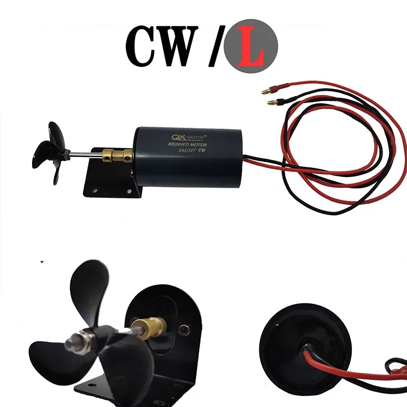 QX-MOTOR Gebürstet motor 545/50T CW CCW Unterwasser propeller Wasserdichte 2-4S Für RC Boot