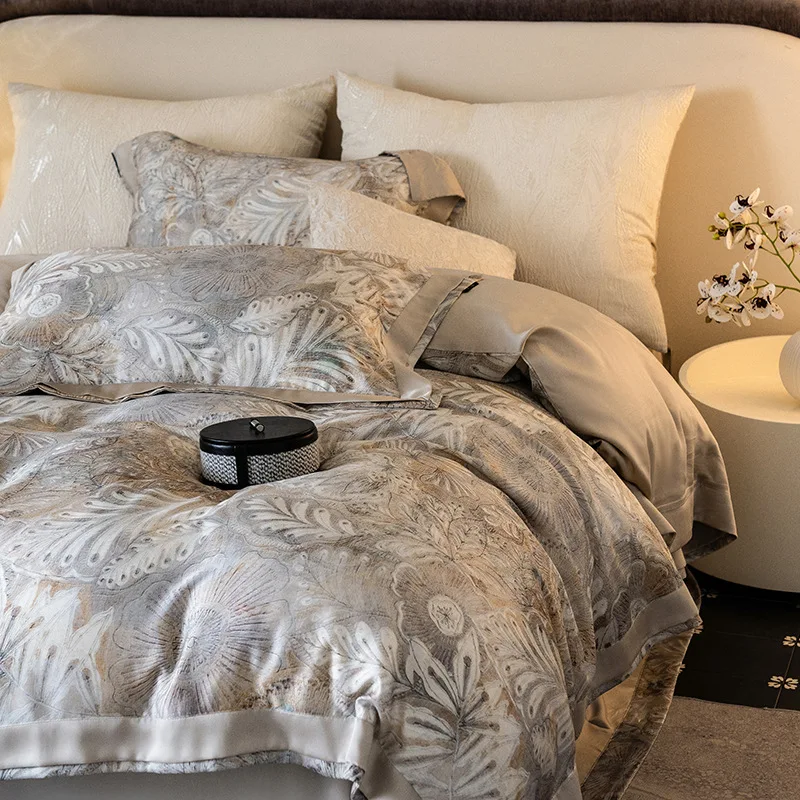 Exquisite Jacquard Four-Piece Set Modern Style Quality Grade for Winter Season with