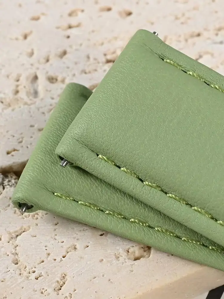 San Martin 20mm Pillowy Soft Swift Leather Strap For Mechanical Watches Band With 316L Pin Buckle Quick Release BD0011