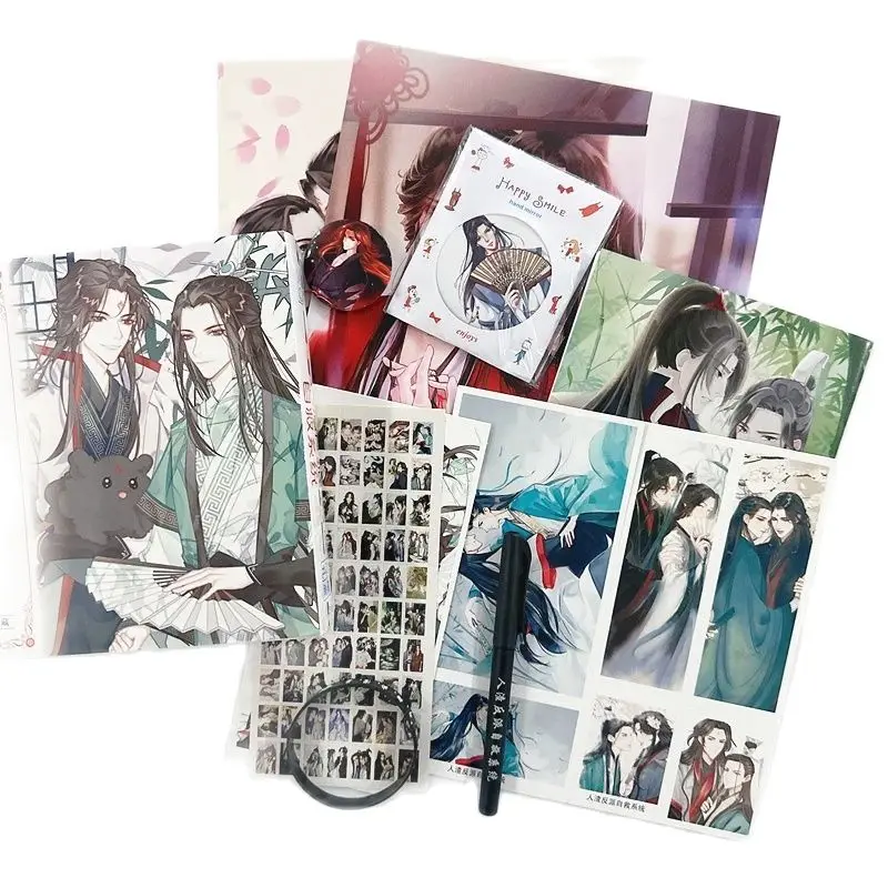 Imagem -03 - Manga Scum Auto Saving System Gift Box Shen Qingqiu Luo Binghe Notebook Cartaz Marcador Adesivo Cosplay Vilão Novo