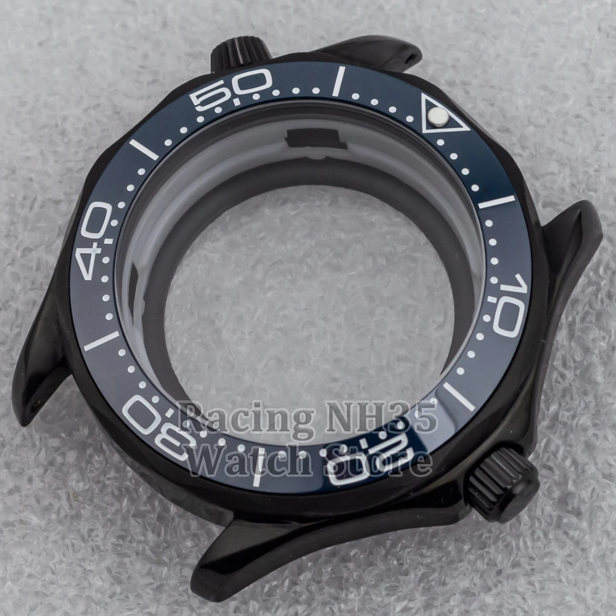 41mm Diving Watch Case Stainless Steel Bezel Domed  For Seamaster 300 10ATM Waterproof Fit NH35 NH36 Movement Watch Parts