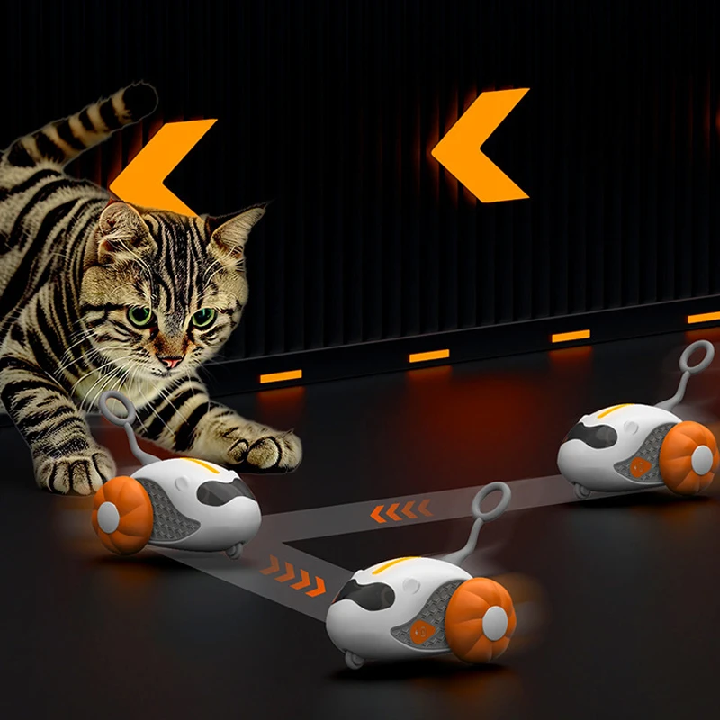 

Cat Supplies Cat Toy Ball Automatic Rolling Smart Car Interactive Remote Control Electric Car Indoor Cat Accessories