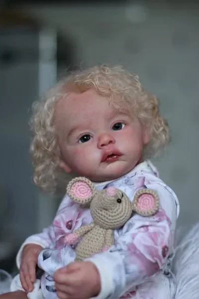 DLS Customized Limited Supply 17 Zoll Reborn Baby Meadow mit handgewurzelten Haaren, bereits fertige Puppe mit unterschiedlichem Kleid