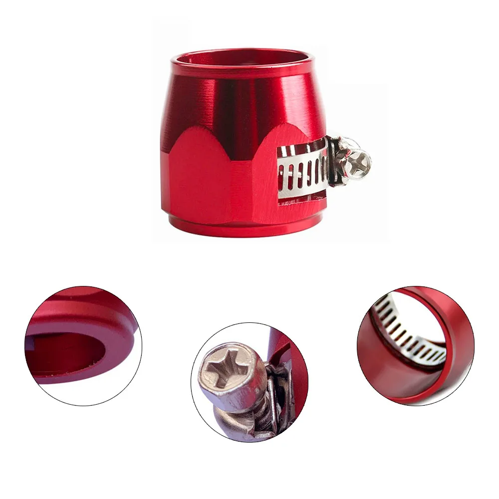 Aluminum alloy black/blue/red AN4-AN16 modification oil pipe fuel pipe hose clamp throat clamp radiator modification