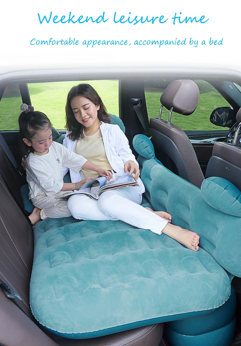 Car Inflatable Bed With Flocking And Blocking Travel Mattress Car Head Guard Blocking Air Cushion Bed New Car Inflatable Bed