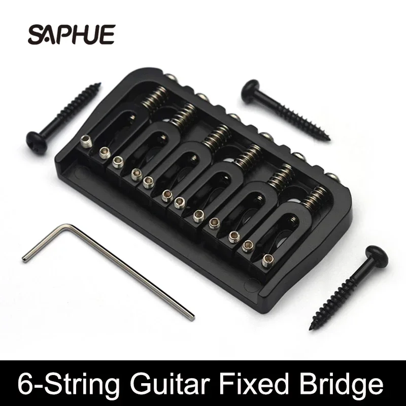 6-String Guitar Fixed Bridge 72.8x38MM-10.6– Metal Hardtail Bridges Replacement Part for Electric Guitar