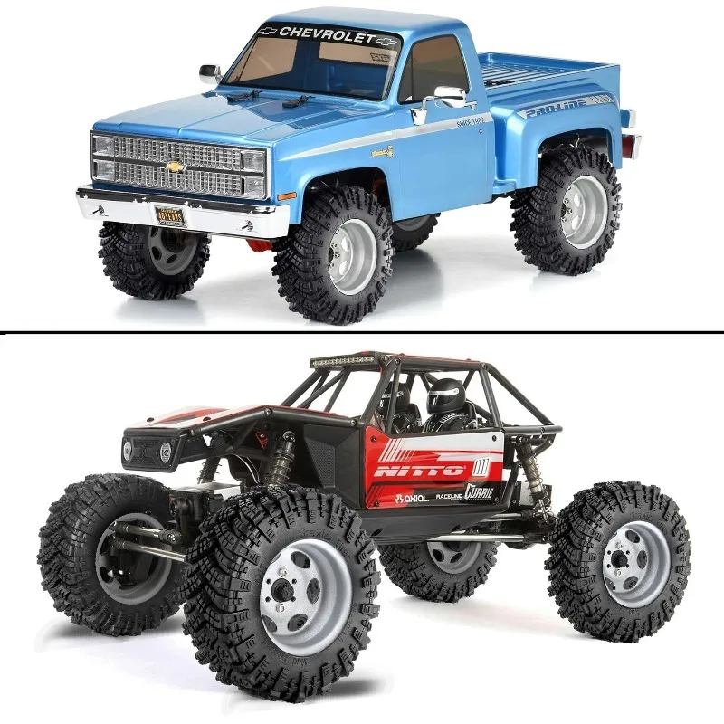 

RC Car 4pcs 98mm 1.9" Metal Beadlock Wheel Rim Rubber Tire Set for 1/10 RC Crawler Trxs TRX4 RC4WD D90 D110 Axial SCX10 MST