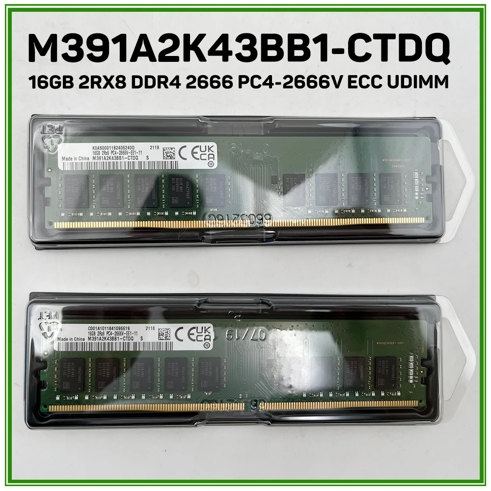 

1 PCS New For Samsung 16G 16GB 2RX8 DDR4 2666 PC4-2666V ECC UDIMM Server Memory M391A2K43BB1-CTDQ