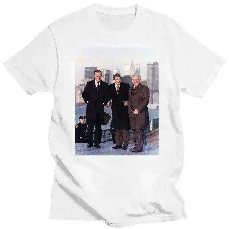 Usa Russia President Reagan George H Bush Mikhail Gorbachev T Shirt