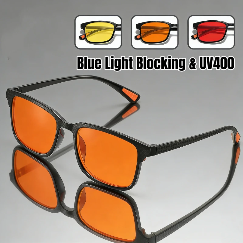 

Мужские очки в квадратной оправе с защитой от синего света, женские модные очки с зеркальной линзой, высококачественные персонализированные очки, оправа с защитой от ультрафиолета UV400.