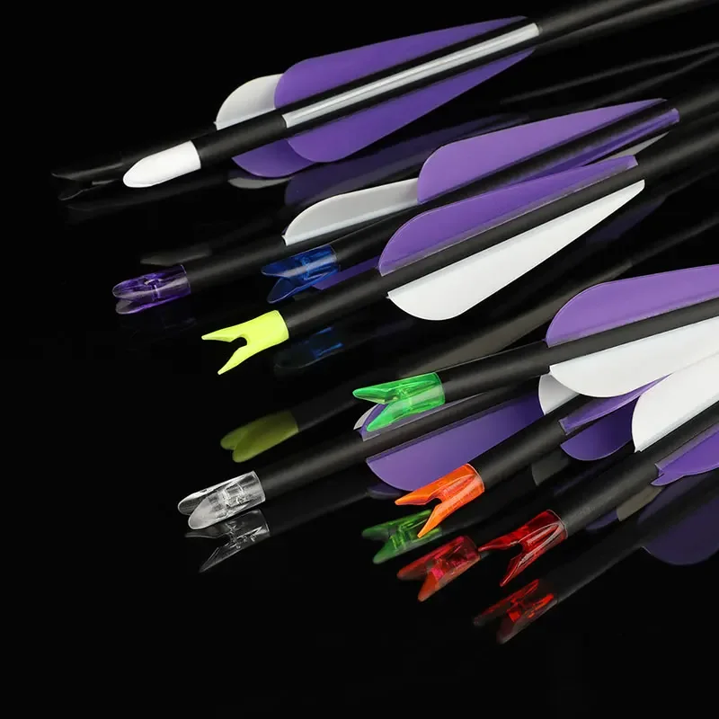 50pcs Archery Arrow Nock V-Shape Color PC Insert Arrow Tail for ID6.2mm Carbon Fiberglass Arrow Shaft Hunting Shooting Accessory