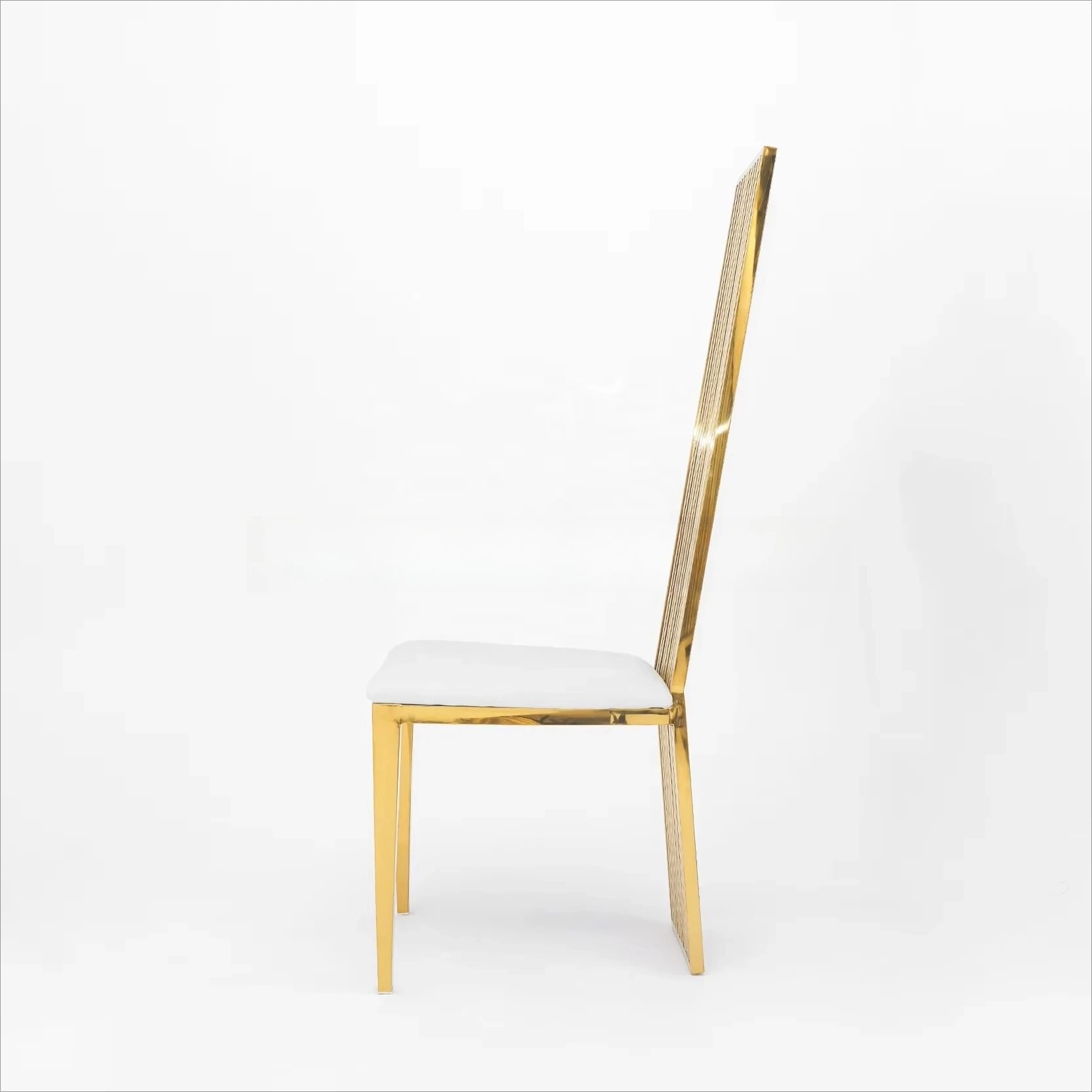 Luxury Wedding Rental Chair Gold Stainless Steel Royal Event Chair