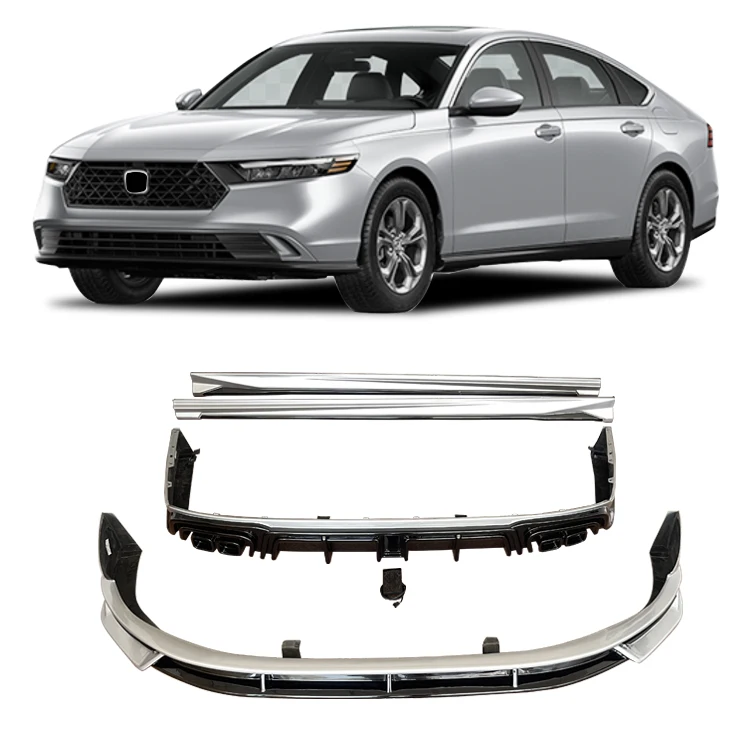 Silver Body kit front and rear bumpers side skirts fenders for 11th gen accord 2024  DJ surrounds