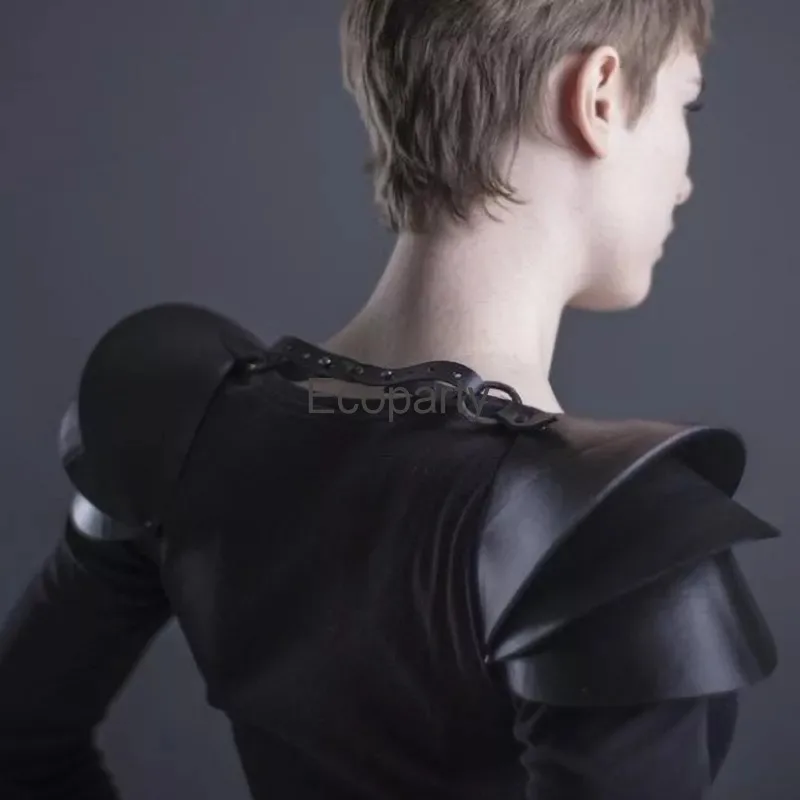 Armure Médiévale Gothique pour Homme et Femme, Costume Cosplay de oral alier Viking Kokor, Cape en Cuir PU Noir SFP, Nouvelle Collection