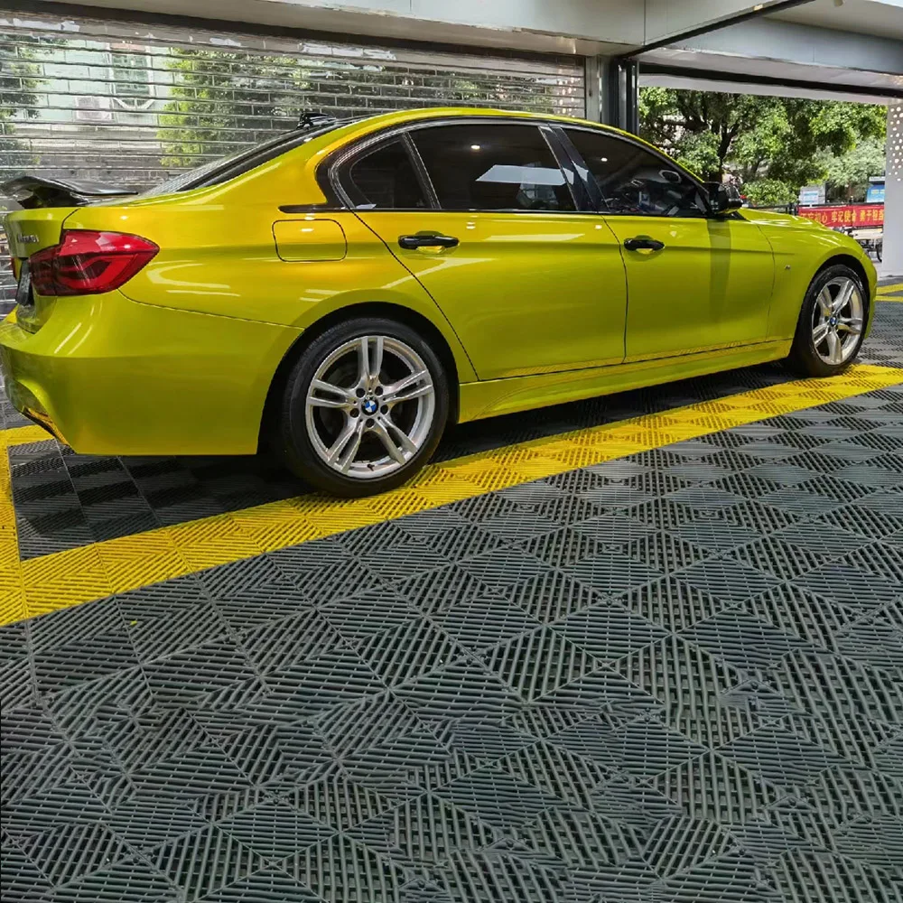 Lemon Yellow Iridescent Vinyl Wrap Car Wrap - Most Realistic Carbon Fiber Look Paint Colors for Vehicle Transformation